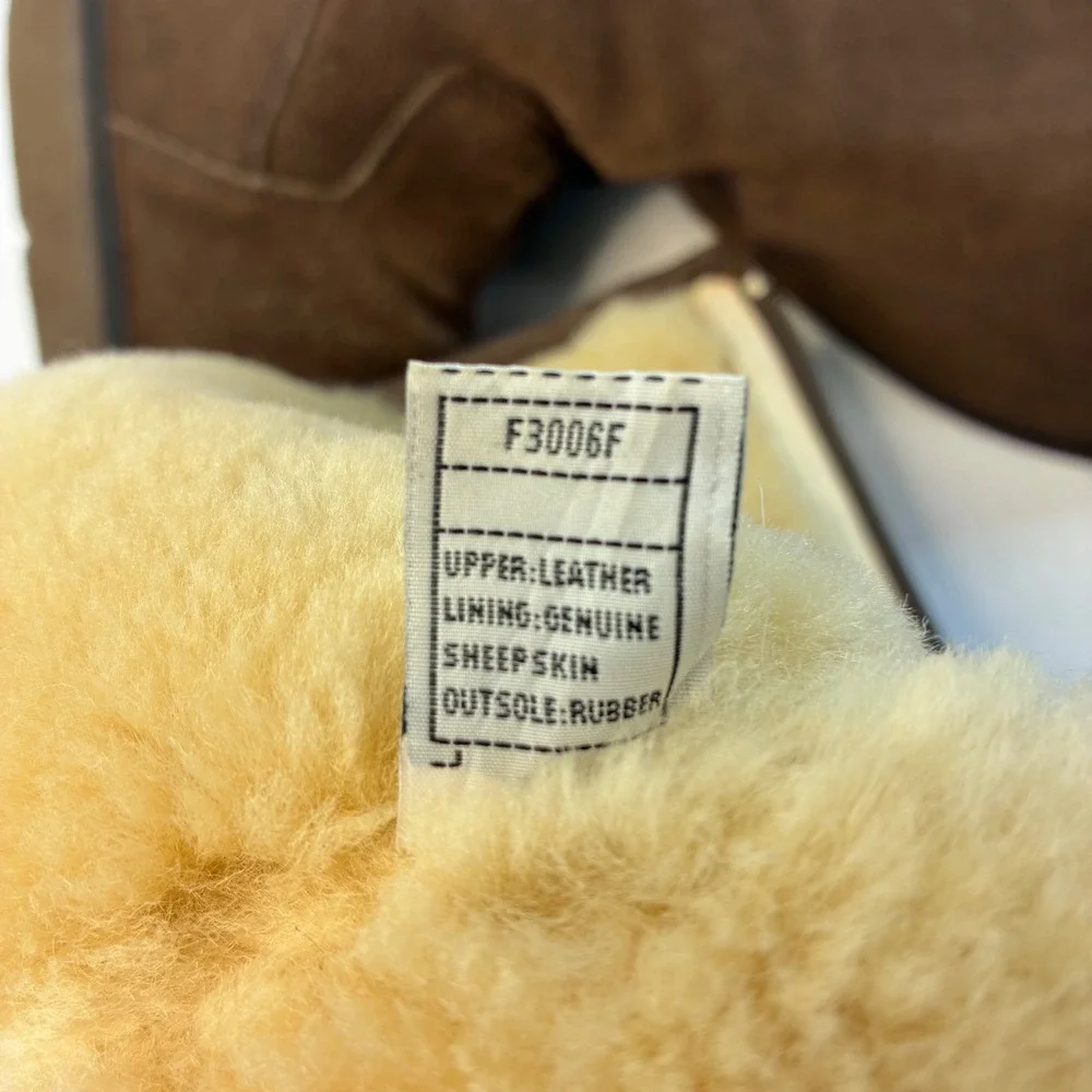 UGG Australia Sunset Tall Brown Suede Sheepskin Boots 5235 Womens Size 5